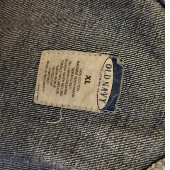Old Navy Vtg Denim Bib Overalls Mens XL Blue Carpenter Dungarees Button Fly Y2K - Picture 4 of 16